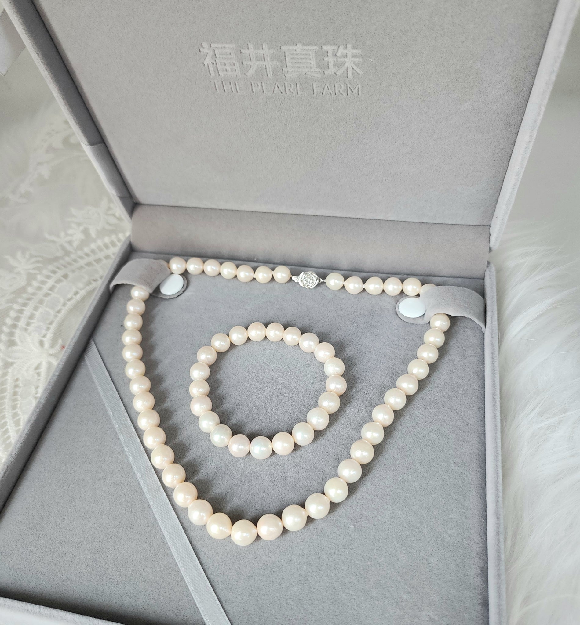 [套裝優惠]淡水珍珠頸鍊+手鏈+耳環