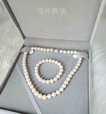 [套裝優惠]淡水珍珠頸鍊+手鏈+耳環