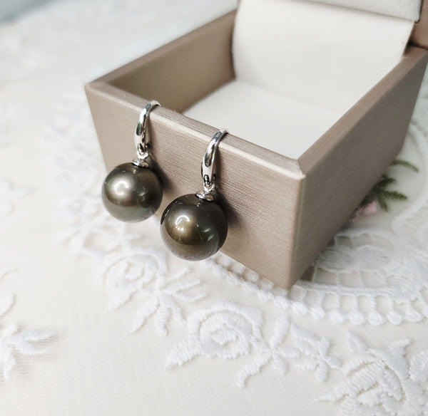 《限時》大溪地黑珍珠耳環