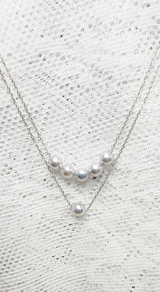 雙層Akoya珍珠項鏈