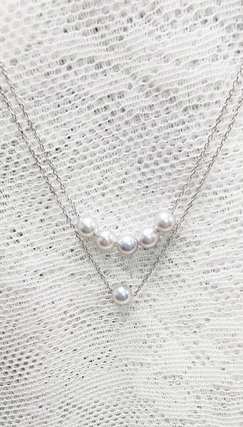 雙層Akoya珍珠項鏈