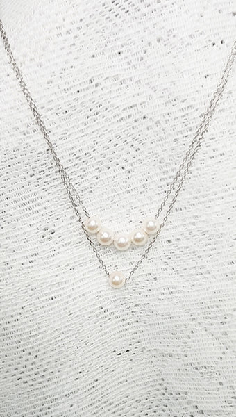 雙層Akoya珍珠項鏈